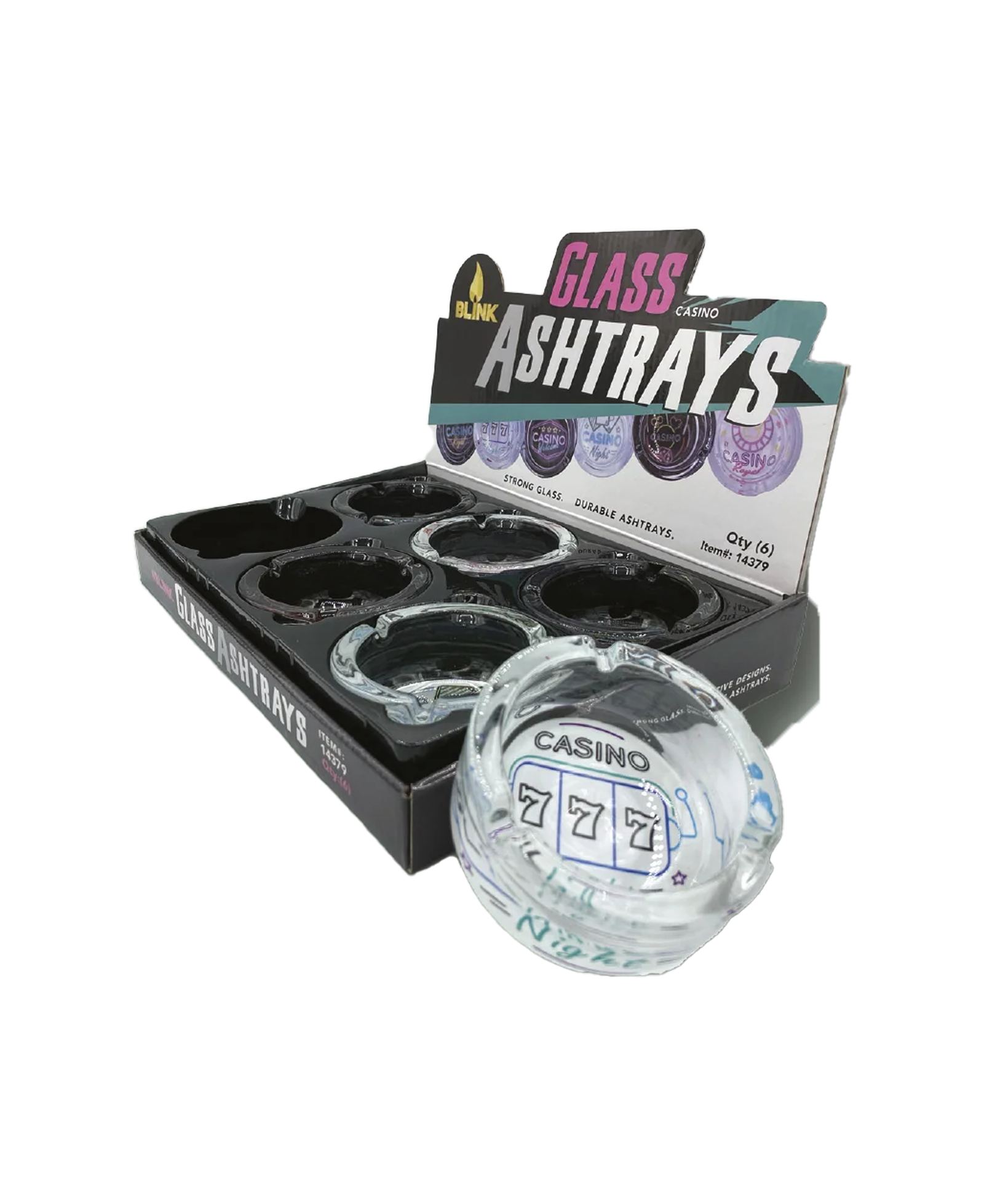 Glass Ashtray - Casino