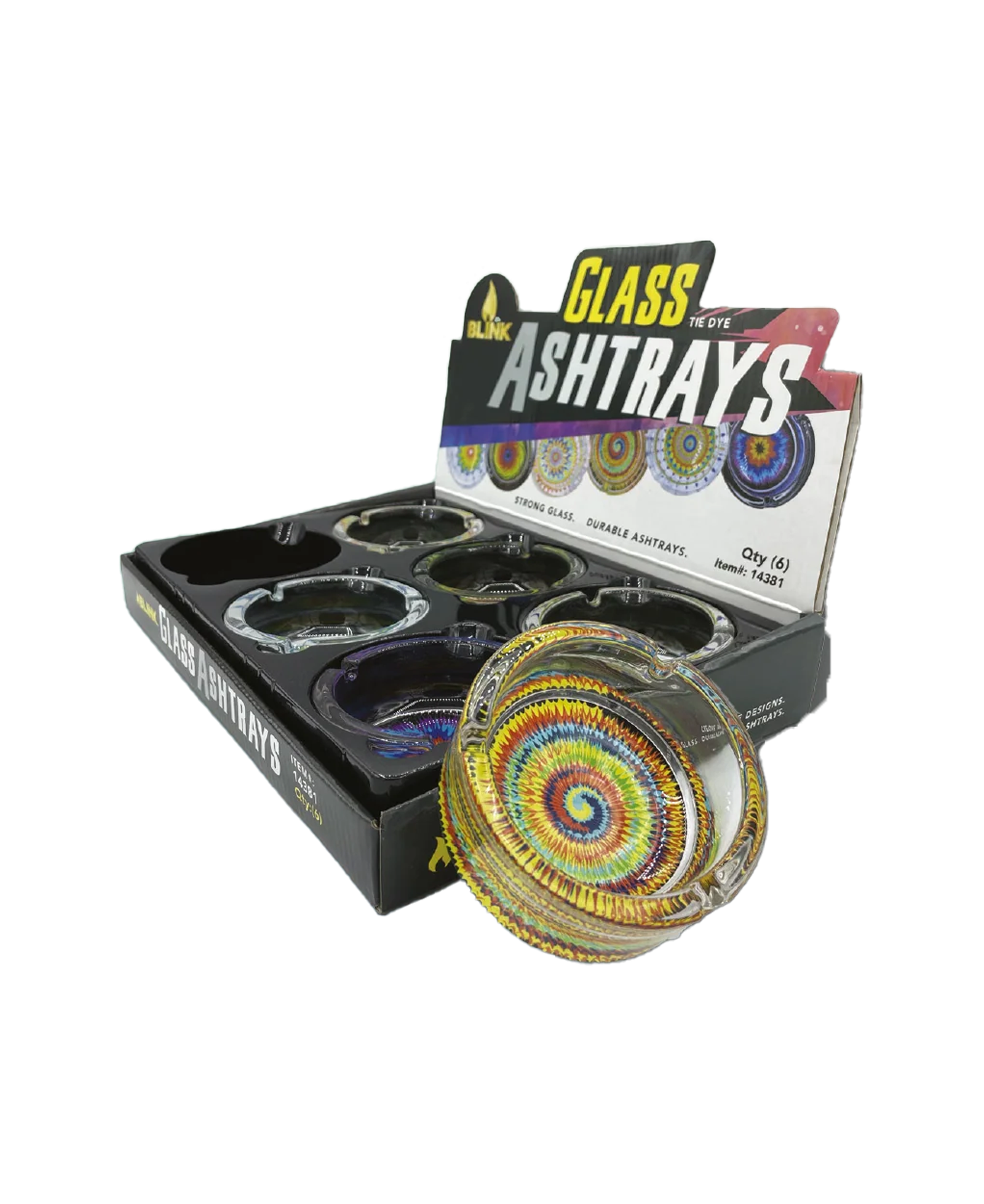 Glass Ashtray - Tie Dye