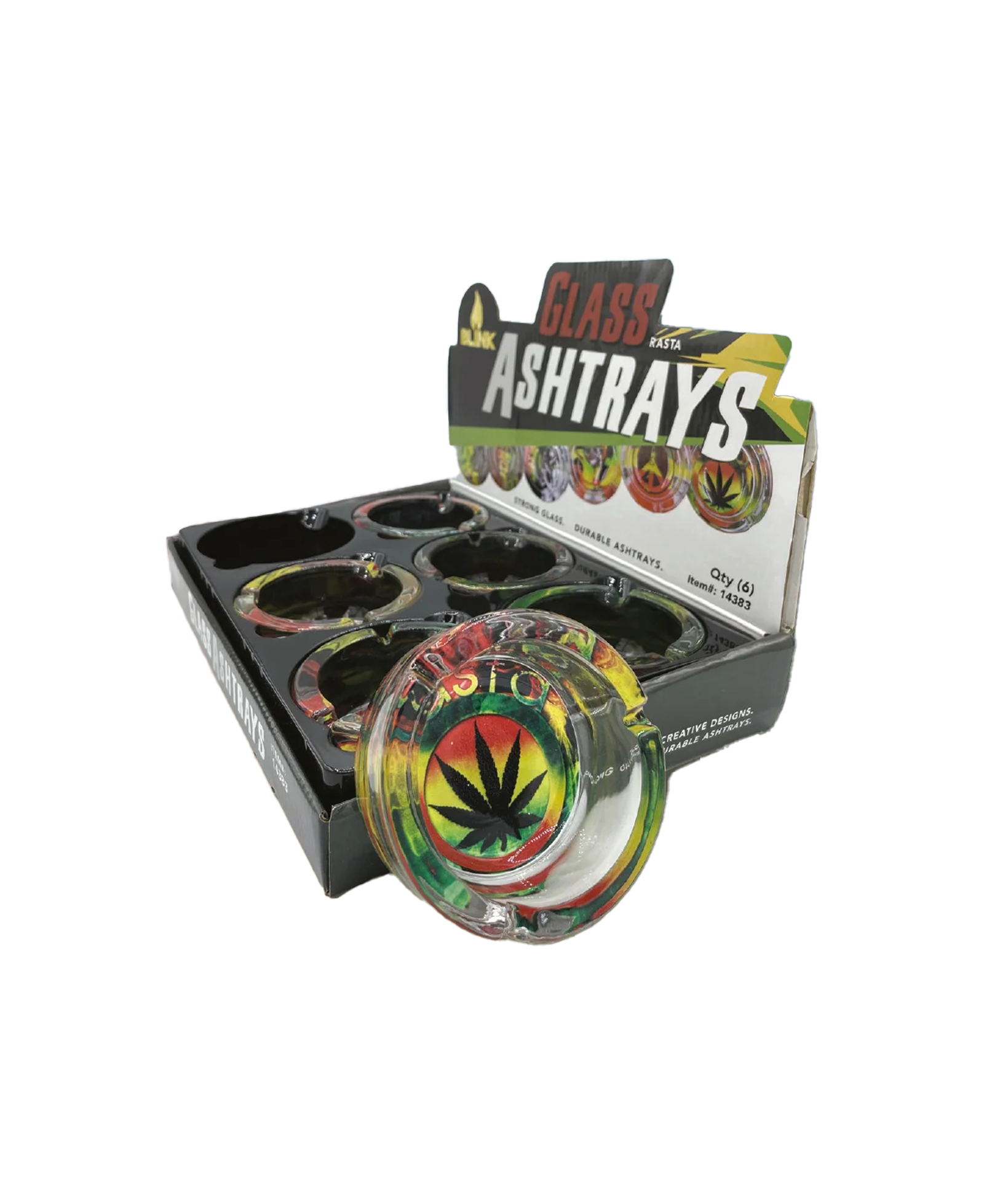 Glass Ashtray - Rasta 2
