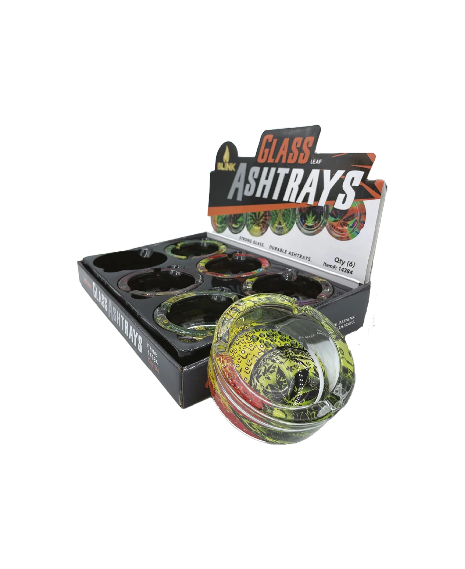 Glass Ashtray - Leaf