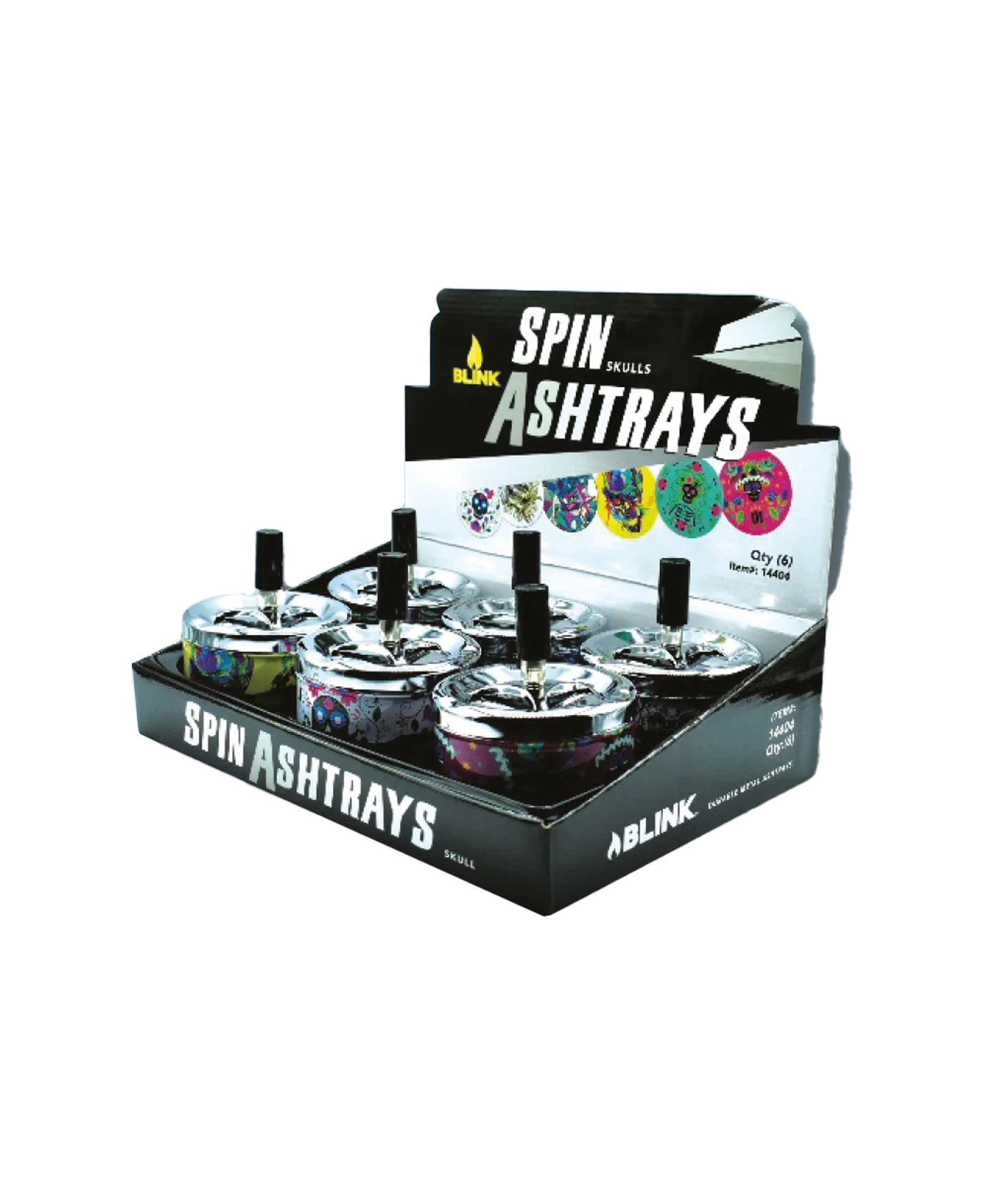 Spin Away Ashtray - Skull